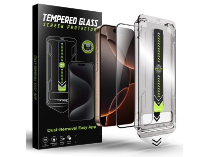 98505 techsuit titanglass fullcover ochranne sklo pre iphone 16 pro iphone 17 cierne