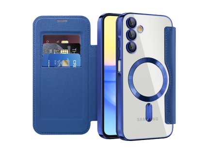 99249 techsuit smartmag book flipove puzdro pre samsung galaxy a15 4g a15 5g modre