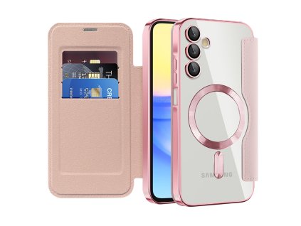 99240 techsuit smartmag book flipove puzdro pre samsung galaxy a15 4g a15 5g ruzove