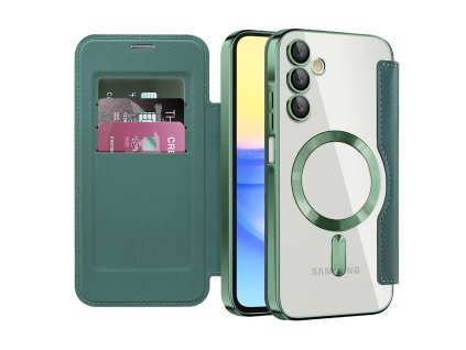 99246 techsuit smartmag book flipove puzdro pre samsung galaxy a15 4g a15 5g zelene