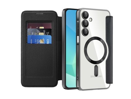 99333 techsuit smartmag book flipove puzdro pre samsung galaxy a16 4g a16 5g cierne