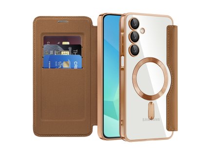 99339 techsuit smartmag book flipove puzdro pre samsung galaxy a16 4g a16 5g hnede