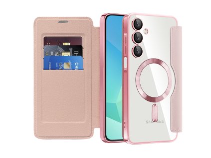 99336 techsuit smartmag book flipove puzdro pre samsung galaxy a16 4g a16 5g ruzove