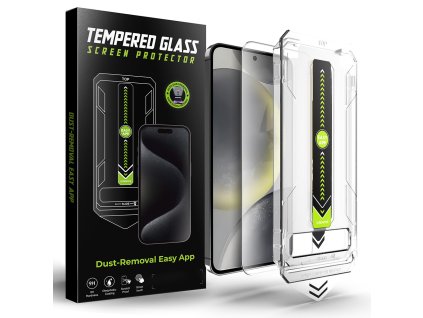 99144 techsuit titanglass crystalhd tvrdene sklo pre samsung galaxy s25 galaxy s24 kompatibilne s odtlackom prsta priehladna
