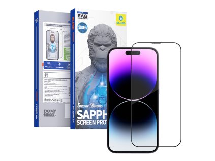 101724 blueo sapphire ochranne sklo s aplikatorom pre iphone 16 pro cierna