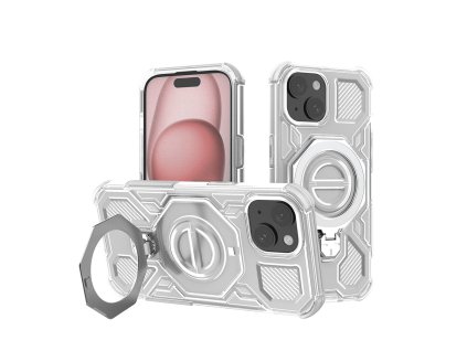 100563 techsuit carbon shield pro ochranny obal na iphone 15 biele priehladne