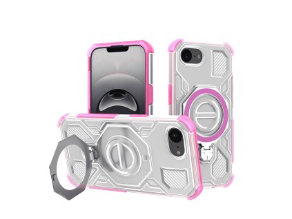 100617 techsuit carbon shield pro ochranny obal na iphone 16e ruzove priehladne