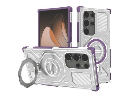 99975 techsuit carbon shield pro ochranny obal na samsung galaxy s24 ultra fialovy priehladny