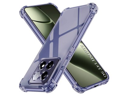 101982 2 techsuit shockproof clear silicone ochranny obal na xiaomi 14t dymovo cierny