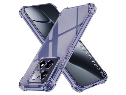 101985 2 techsuit shockproof clear silicone ochranny obal na xiaomi 14t pro dymovo cierny