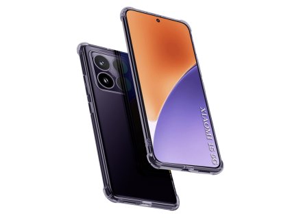 101979 2 techsuit shockproof clear silicone ochranny obal na xiaomi 15 dymovo cierny