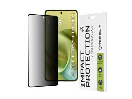 103236 techsuit 111d privacy full glue ochranne tvrdene sklo s ochranou sukromia na motorola moto g86 cierne