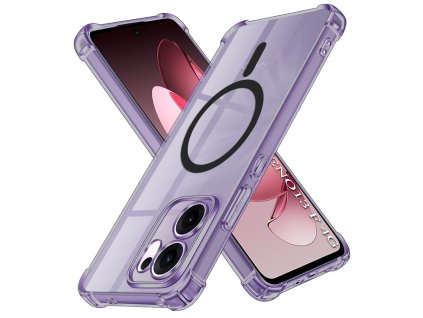 103257 2 techsuit shockproof clear silicone magsafe odolny priehladny silikonovy obal na oppo reno13 f 4g reno13 f 5g reno13 fs 5g dymovo cierny
