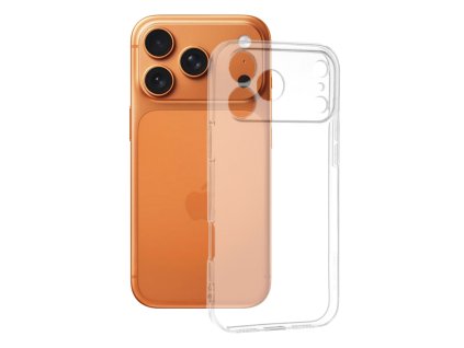 104010 5 techsuit clear silicone obal na iphone 17 pro max priehladny