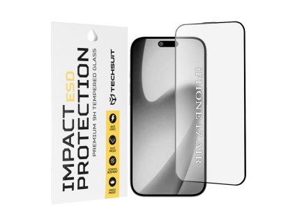 104451 techsuit esd ochranne tvrdene sklo na iphone 17 air cierne