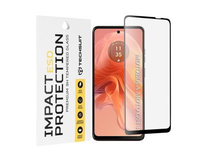 104835 techsuit esd ochranne tvrdene sklo na motorola moto g04 g04s moto g24 moto g24 power moto e14 cierne