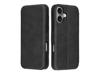103986 techsuit safe wallet plus knizkove puzdro na iphone 17 cierne