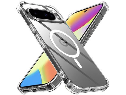 104889 2 techsuit shockproof clear silicone magsafe obal na google pixel 10 priehladny