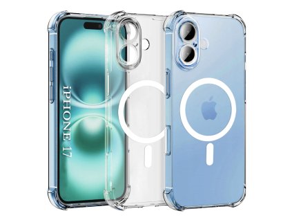 104028 2 techsuit shockproof clear silicone magsafe obal na iphone 17 priehladny