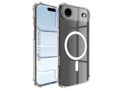 104031 techsuit shockproof clear silicone magsafe obal na iphone 17 air priehladny