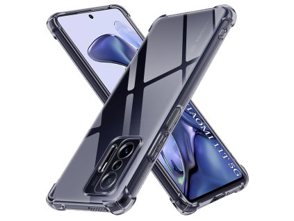 104508 techsuit shockproof clear silicone obal na xiaomi 11t 11t pro dymovo cierny