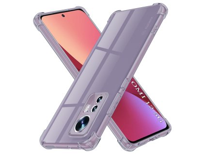 104511 techsuit shockproof clear silicone obal na xiaomi 12 12x dymovo cierny