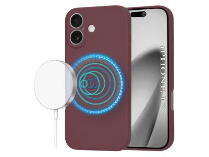 104313 techsuit softflex magsafe obal na iphone 17 bordovocerveny