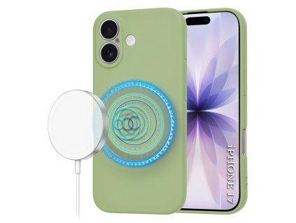 104304 2 techsuit softflex magsafe obal na iphone 17 matcha zeleny