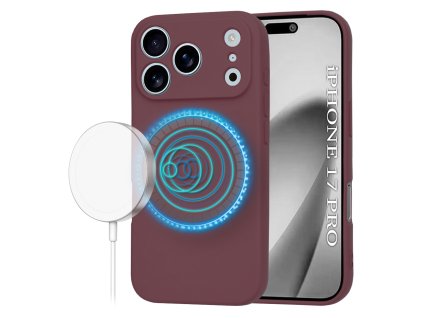 104334 techsuit softflex magsafe obal na iphone 17 pro bordovocerveny
