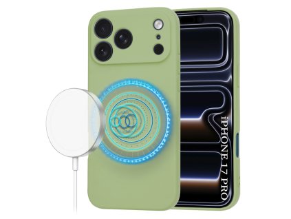 104310 2 techsuit softflex magsafe obal na iphone 17 pro matcha zeleny