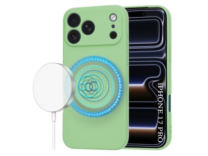 104346 2 techsuit softflex magsafe obal na iphone 17 pro matovozeleny