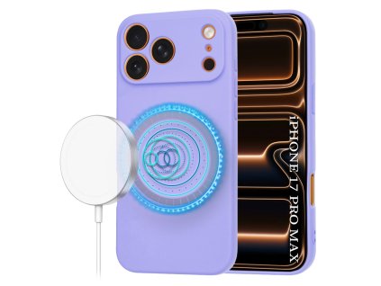 104367 2 techsuit softflex magsafe obal na iphone 17 pro max svetlofialovy