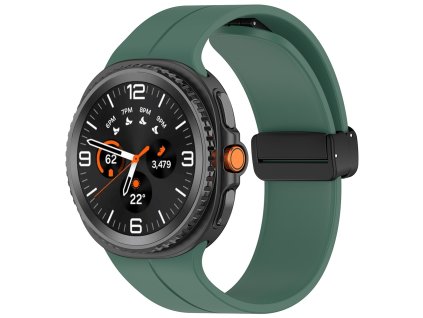 104679 techsuit watchband w011 remienok na samsung galaxy watch8 40mm watch8 44mm watch8 classic tmavozeleny