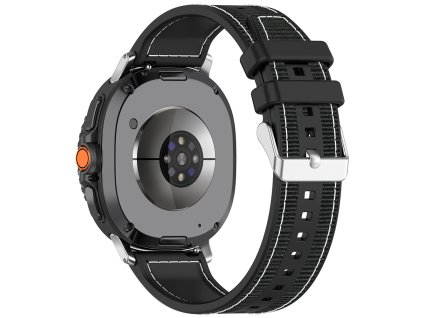 104694 techsuit watchband w051 remienok na samsung galaxy watch8 40mm watch8 44mm watch8 classic cierny