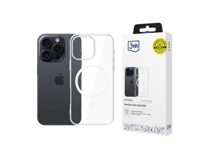 106602 3mk clear magcase ochranny obal na iphone 16 pro priehladny