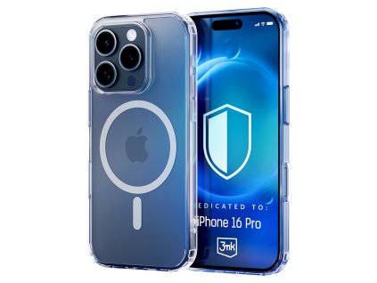 106770 3mk magcase ochranny obal na iphone 16 pro priehladny