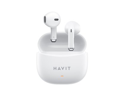 105978 havit bezdrotove sluchadla tw941 bluetooth 5 3 tws mikrofon usb c 250 mah biele