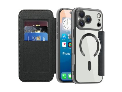 107211 2 techsuit smartmag book case ochranny obal na iphone 17 pro cierny