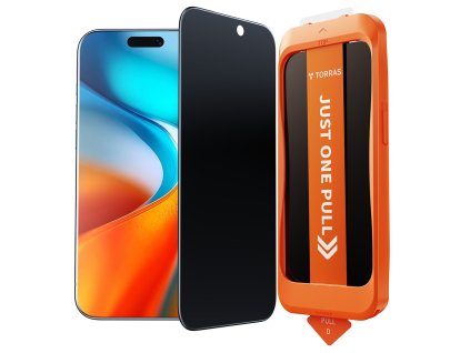 105801 torras glassgo install master privacy ochranne sklo pre iphone 17 pro cierna