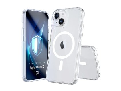 109080 3mk armor magcase magneticky odolny obal na iphone 15 priehladny