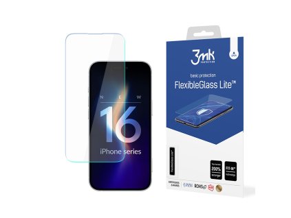 108810 3mk flexibleglass lite ochranne sklo na iphone 16 priehladne