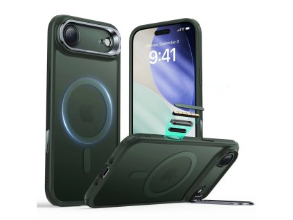 109512 esr classic hybrid halolock kickstand ochranny obal s podstavcom na iphone 17 air matny zeleny