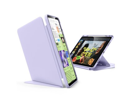 111276 esr flip hybrid knizkove puzdro s drziakom na apple pencil na ipad pro 11 2024 ipad pro 11 2025 fialove