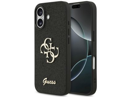 109641 guess fixed glitter big 4g puzdro na iphone 17 cierne