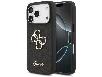 109659 guess fixed glitter big 4g puzdro na iphone 17 pro max cierne