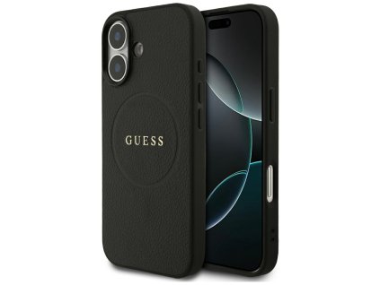 108093 guess grained gold ring magsafe puzdro na iphone 17 cierne