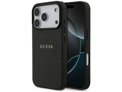 108096 guess grained gold ring magsafe puzdro na iphone 17 pro cierne