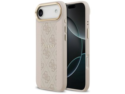 110025 guess hardcase 4g stripe magsafe obal na iphone 17 air ruzovy
