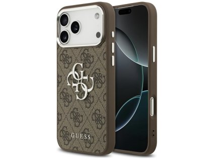 108282 guess hardcase big 4g logo classic logo obal na iphone 17 pro max hnedy