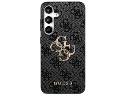 110760 guess leather 4g metal logo obal na samsung galaxy s25 fe cierny